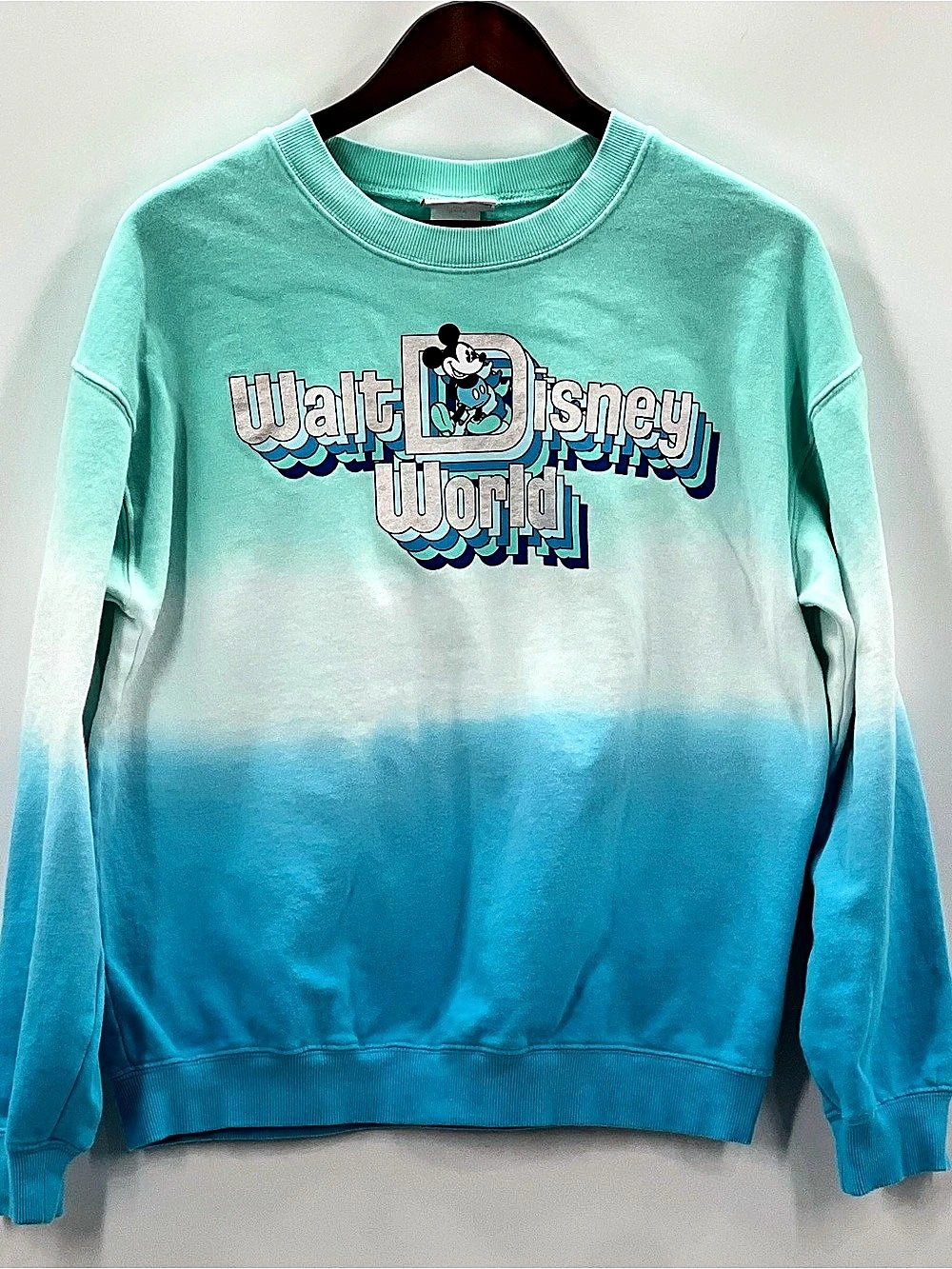 467 Walt Disney World Medium sweatshirt Color Block Cotton Sweatshirt